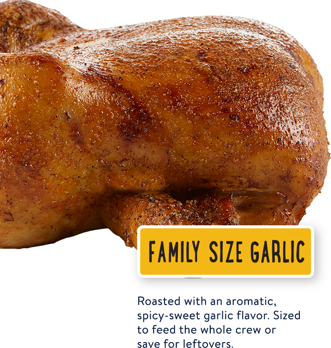 Family Size Garlic - Savory and succulent, roasted to perfection. Pairs easily with a multitude of sides.